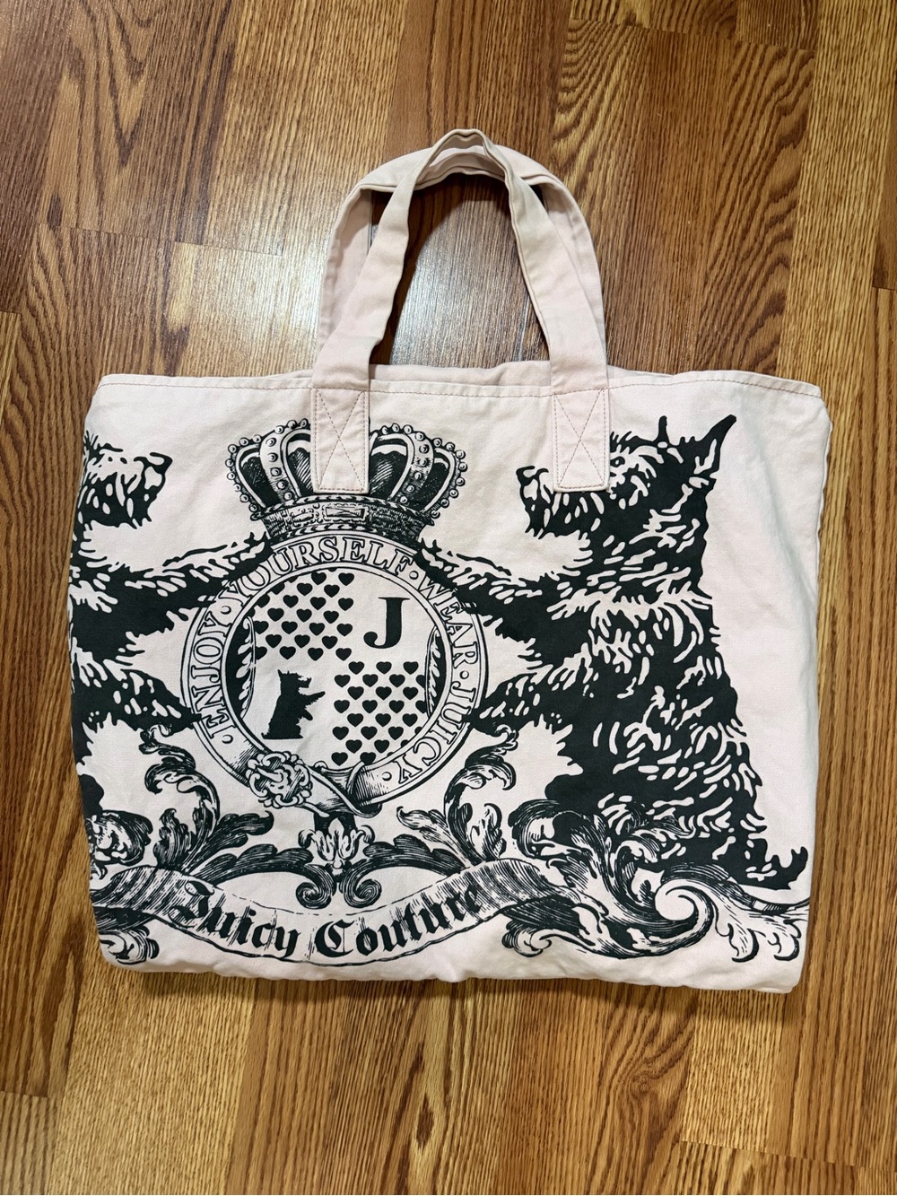 Y2K pink Juicy Couture Pink Graphic Tote Bag